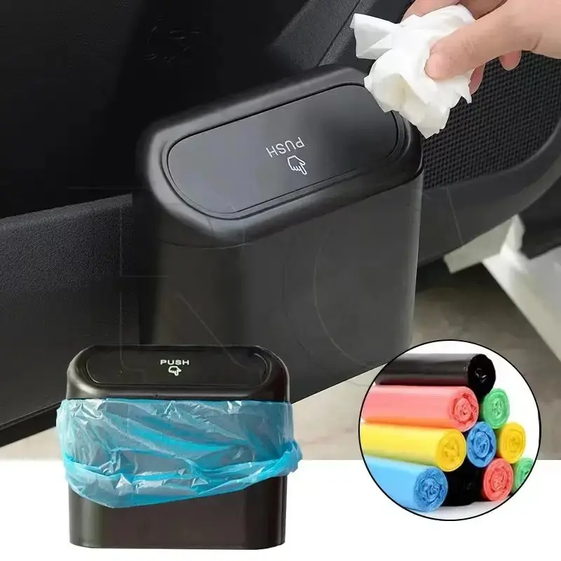 Papelera compacta para coche.